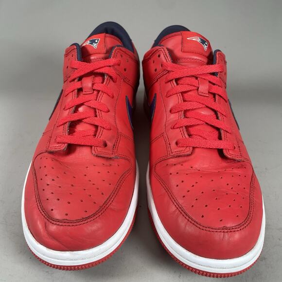 Nike ID Dunk Low Patriots Men’s Size 11.5 Red Blue Casual Sneakers Skate Shoes - Picture 2 of 9